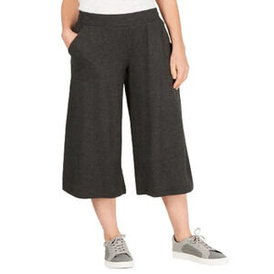 Ideology Womens Activewear Wide Leg Cropped Pants Medium